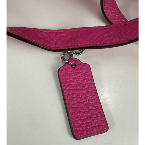 Coach Billie Pebbled Leather Backpack Purse Hot Pink Bag Turnlock Pockets - Picture 15 of 16